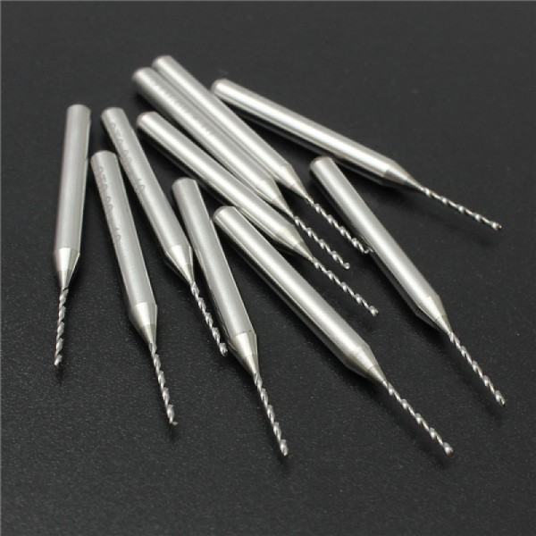 10pcs 0.6-1.5mm Tungsten Steel PCB Print Carving Drill Bit